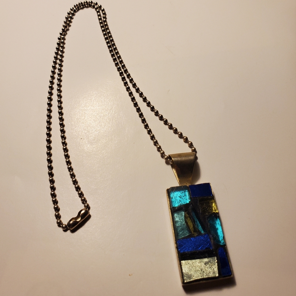 Sterling Mosaic Necklace